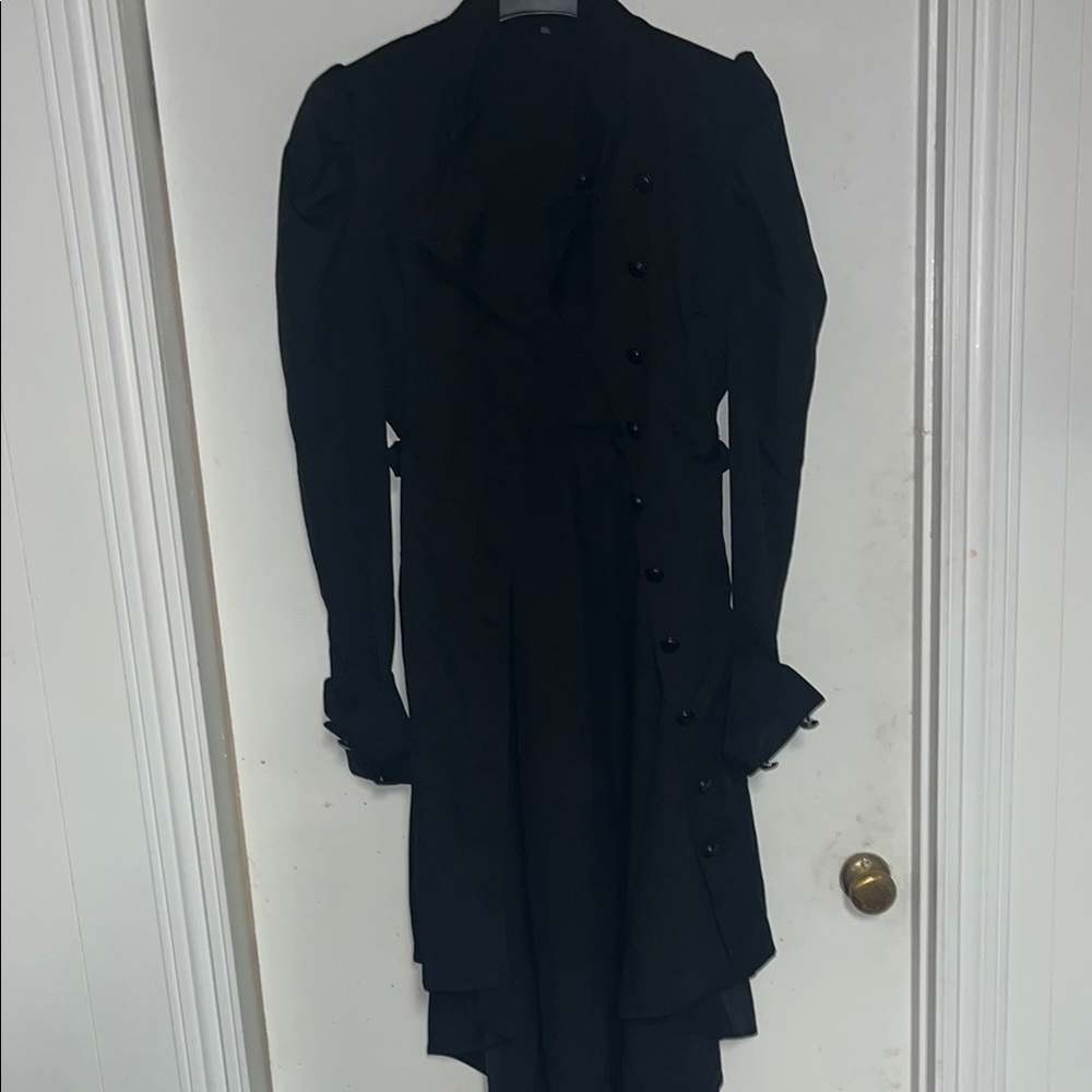 Elegant Black Women's Frock Coat